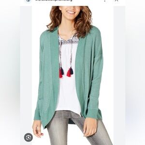 Hippie Rose Green Cardigan Mint green in color